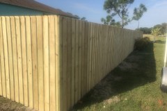 Wood privacy fence