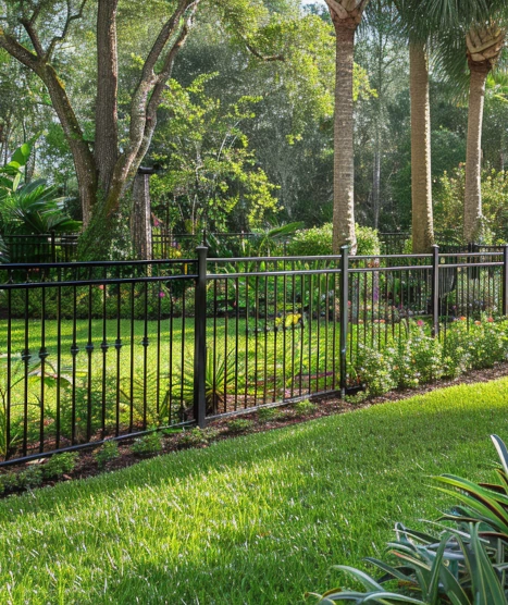 bronze aluminum fence or metal fence